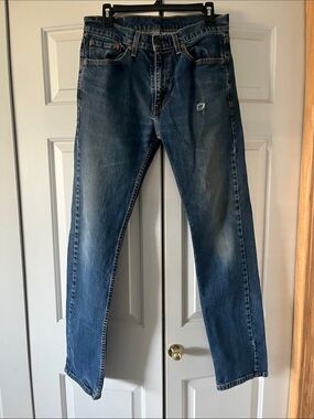 Levi's Men's Straight Blue Jeans with Light Fade